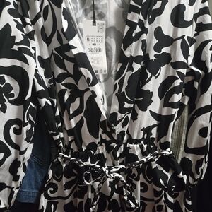 Black and White Floral Dress